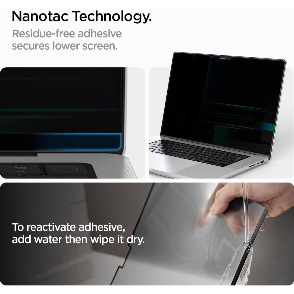 Film de Protection Écran Privacy Spigen Safe View Magnetic pour Apple MacBook Pro 14 pouces (2022) / (2024) / (2023) / (2021), Plastique AFL06158