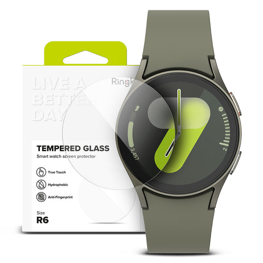 Film de protection Ringke R6 pour Samsung Galaxy Watch7 44mm, lot de 4 pièces, verre trempé sécurisé