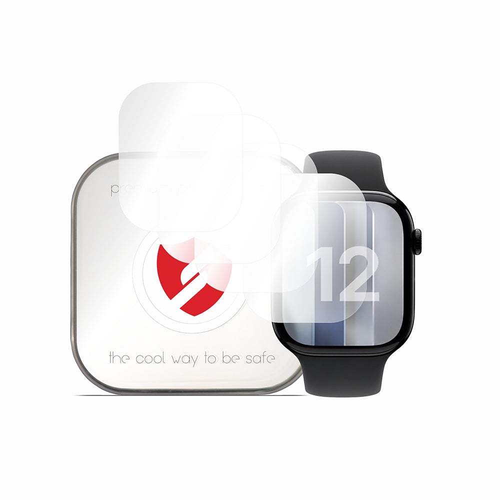 Film de protection Smart Protection Premium Classic pour Apple Watch Series 12 46mm, Lot de 4 pièces, Plastique