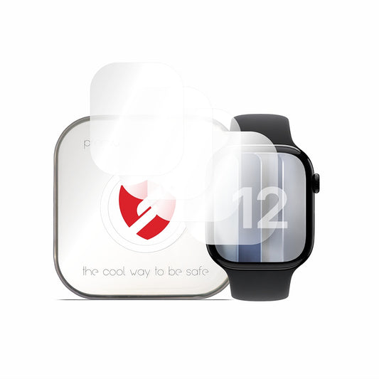 Film de protection Smart Protection Premium Classic pour Apple Watch Series 12 46mm, Lot de 4 pièces, Plastique