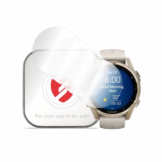 Film de protection Smart Protection Premium Classic pour Garmin Fenix 8 43mm, lot de 4 pièces, plastique