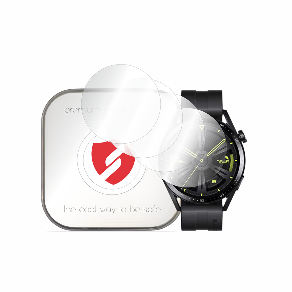 Smart Protection Premium Classic Screen Protector Film for Huawei Watch GT 3 46mm, Set of 4 pieces, Plastic