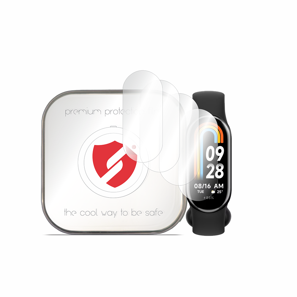 Film de protection Smart Protection Premium Classic pour Xiaomi Smart Band 9 / Band 8, lot de 4 pièces, plastique