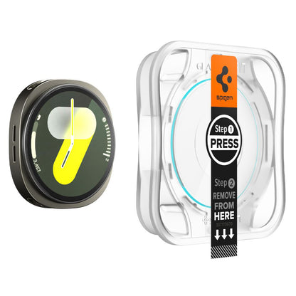 Spigen GlastR EZ FIT Protection Film for Samsung Galaxy Watch8 40mm, Set of 2 pieces, Tempered Glass AGL09876