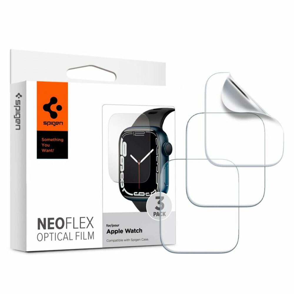 Film de protection Spigen Neo Flex pour Apple Watch 41mm / 40mm Series, Set de 3 pièces, Plastique 061FL25575