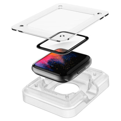 Film de protection Spigen ProFlex EZ FIT pour Apple Watch 44mm Series, Set de 2 pièces, Verre Flexible, Noir