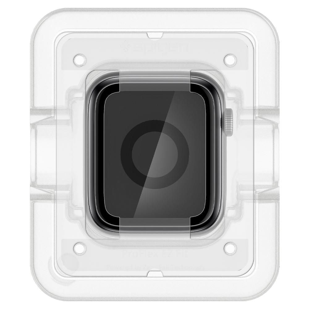 Film de protection Spigen ProFlex EZ FIT pour Apple Watch 44mm Series, Set de 2 pièces, Verre Flexible, Noir
