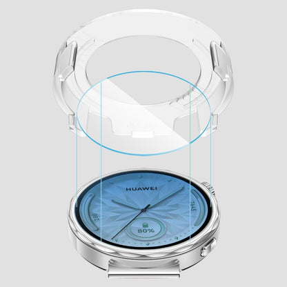Film de protection Tech-Protect Easy Set+ pour Huawei Watch GT 5 41mm, Lot de 2 pièces, Verre trempé