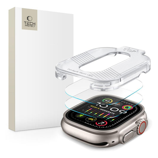 Tech-Protect Supreme Protective Foil Set for Apple Watch Ultra Series, Set 2 pieces, Glass Protected