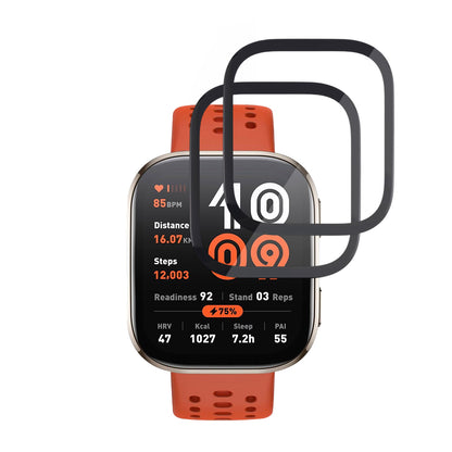 Film de protection Techsuit Nano Flex pour Amazfit Bip 6, Set de 2 pièces, Plastique, Noir
