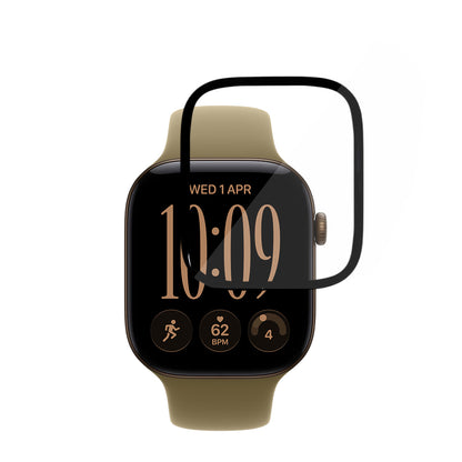Film de protection Techsuit Nano Flex pour Apple Watch Series 12 42 mm, plastique, lot de 2, noir