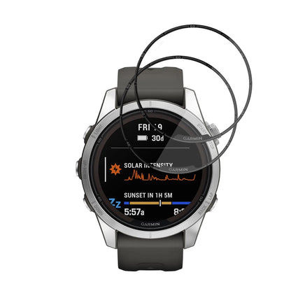 Film de protection Techsuit Nano Flex pour Garmin Fenix 7S Pro Solar, Set de 2 pièces, Plastique, Noir