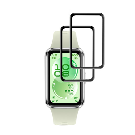 Film de protection Techsuit Nano Flex pour Huawei Band 11, Set de 2 pièces, Plastique, Noir