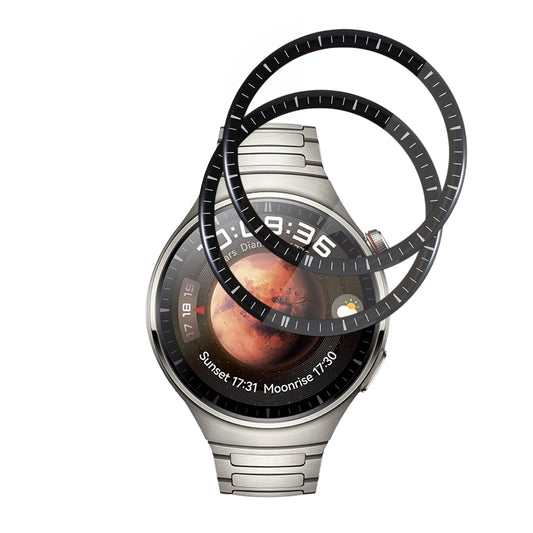 Film de protection Techsuit Nano Flex pour Huawei Watch 4 Pro, Set de 2 pièces, Plastique, Noir