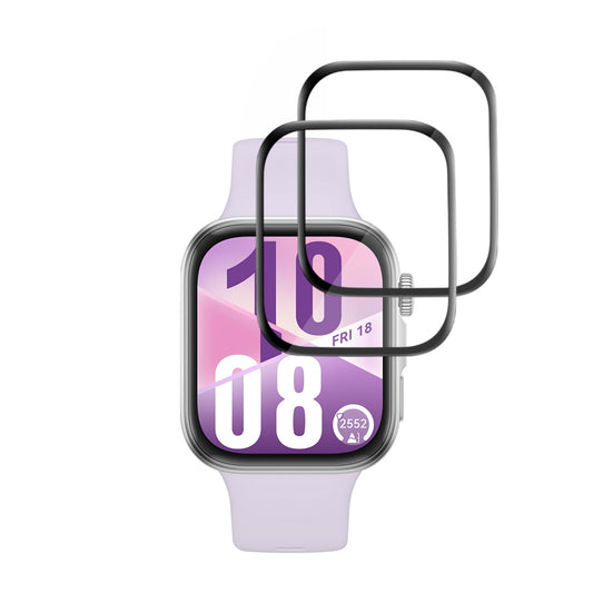 Film de protection Techsuit Nano Flex pour Huawei Watch Fit 4, Set de 2 pièces, Plastique, Noir