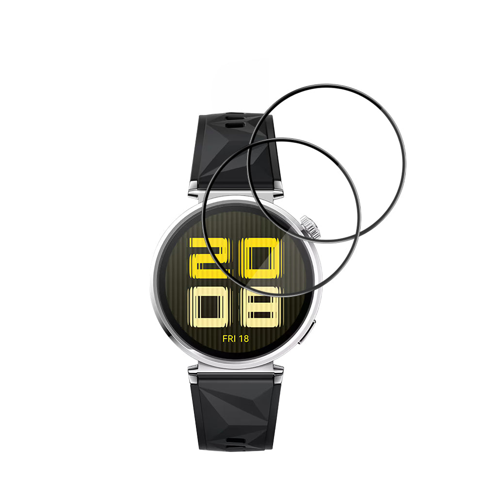 Techsuit Nano Flex Protection Film for Huawei Watch GT 5 41mm, Set of 2 Pieces, Plastic, Black