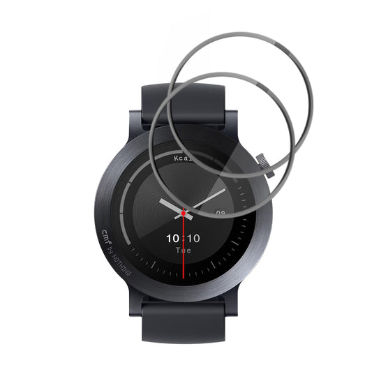 Film de protection Techsuit Nano Flex pour Nothing CMF Watch 3 Pro, Set de 2 pièces, Plastique, Noir
