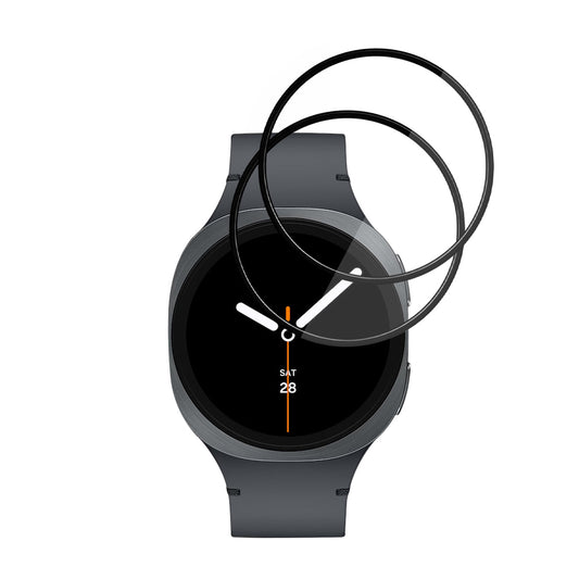 Film de protection Techsuit Nano Flex pour Samsung Galaxy Watch8 40mm, Set de 2 pièces, Plastique, Noir
