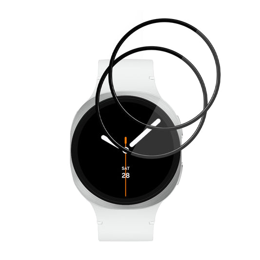Film de protection Techsuit Nano Flex pour Samsung Galaxy Watch8 44mm, Set de 2 pièces, Plastique, Noir