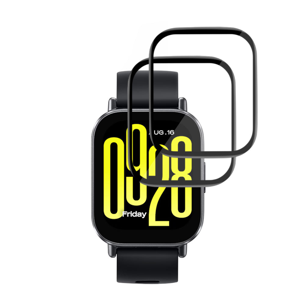 Film de protection Techsuit Nano Flex pour Xiaomi Redmi Watch 5 Active, Set de 2 pièces, Plastique, Noir