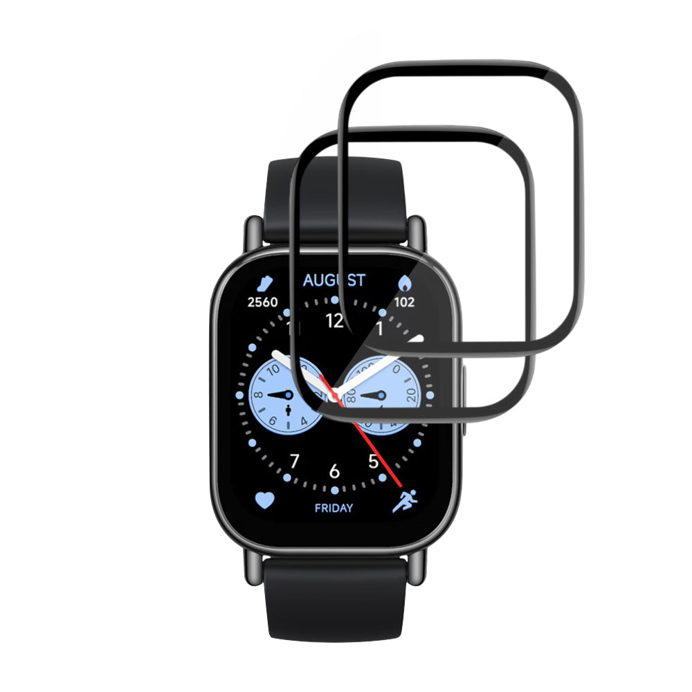 Film de protection Techsuit Nano Flex pour Xiaomi Redmi Watch 5 Lite, Set de 2 pièces, Plastique, Noir