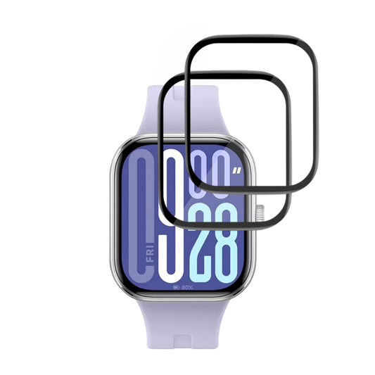 Film de protection Techsuit Nano Flex pour Xiaomi Redmi Watch 5, Set de 2 pièces, Plastique, Noir