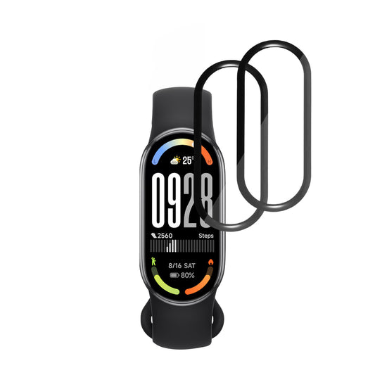 Film de protection Techsuit Nano Flex pour Xiaomi Smart Band 10, Lot de 2 pièces, Plastique, Noir