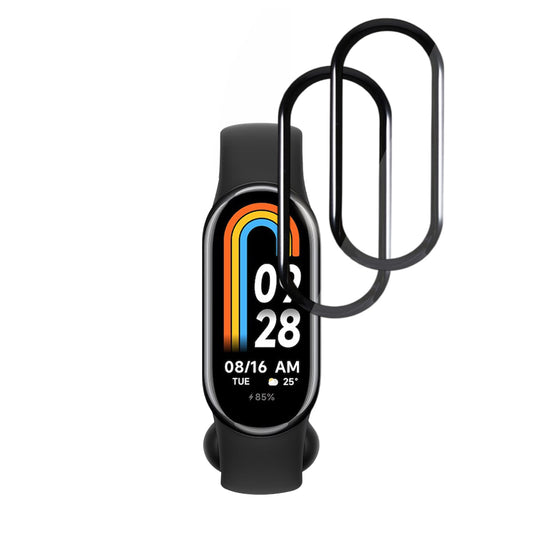 Film de protection Techsuit Nano Flex pour Xiaomi Smart Band 8, Lot de 2 pièces, Plastique, Noir