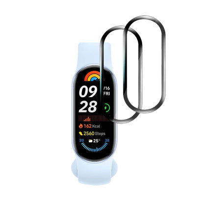 Film de protection Techsuit Nano Flex pour Xiaomi Smart Band 9, Lot de 2 pièces, Plastique, Noir