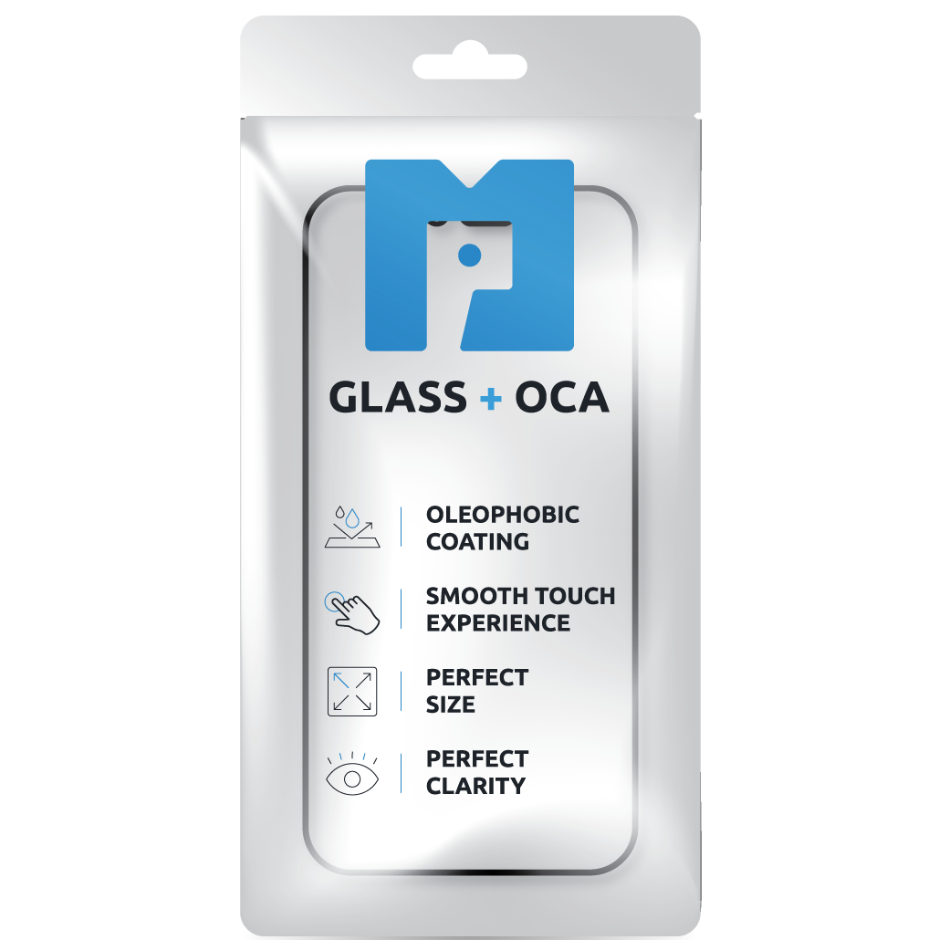 Verre Écran + OCA MP compatible avec Apple iPhone 14 Pro, Noir