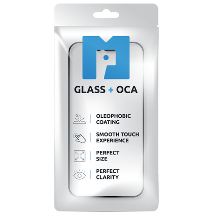 Verre Écran + OCA MP compatible avec Apple iPhone 14 Pro, Noir