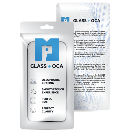Verre d'écran + OCA MP compatible avec Samsung Galaxy S10 G973, Noir