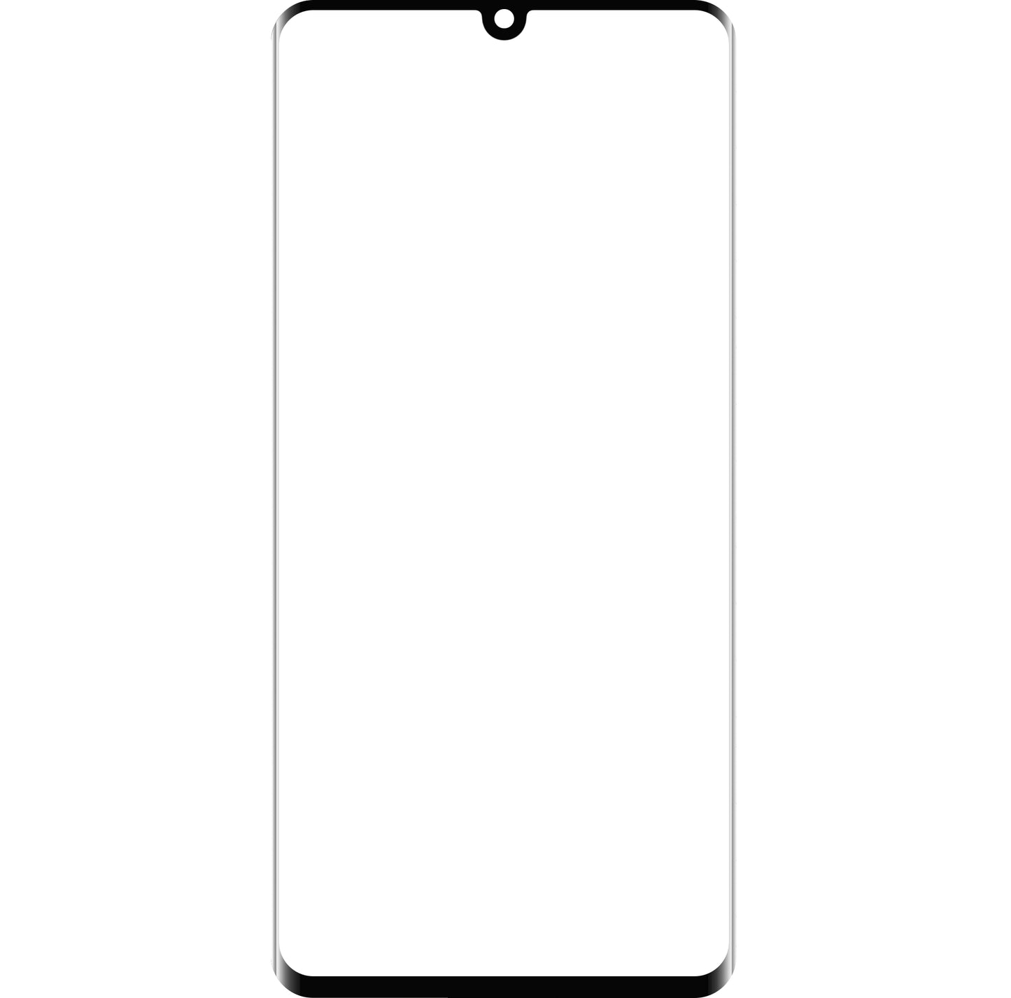 Verre d'écran + Colle Edge / OCA Forward Guard pour Huawei P30 Pro, Noir
