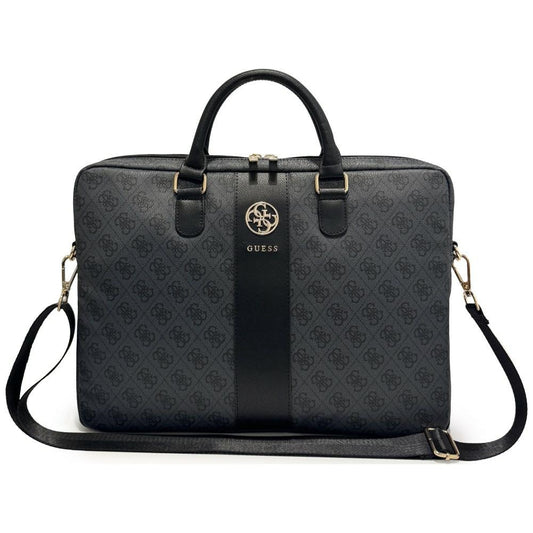 Sacoche Guess 4G Round Classic Logo pour ordinateur portable 16 pouces, noire