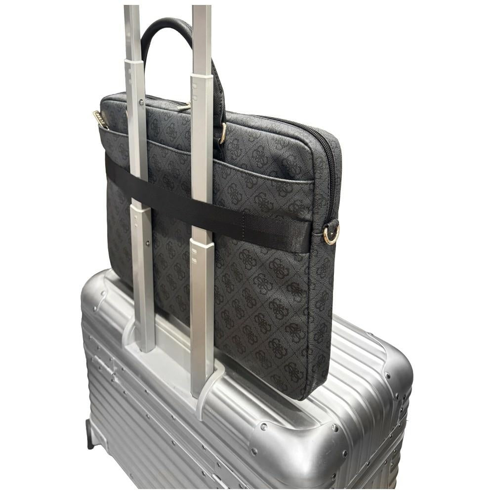 Guess 4G Round Classic Logo Bag for 16-inch Laptop, Black