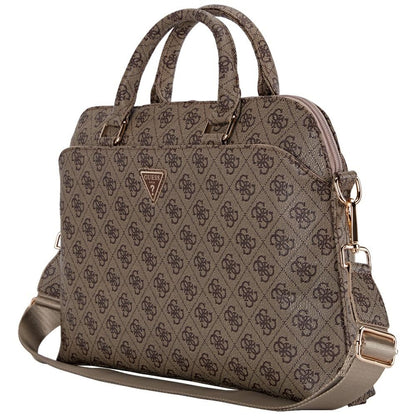 Sac Guess 4G Triangle Logo pour ordinateur portable 15 pouces, Marron