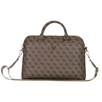 Sac Guess 4G Triangle Logo pour ordinateur portable 15 pouces, Marron