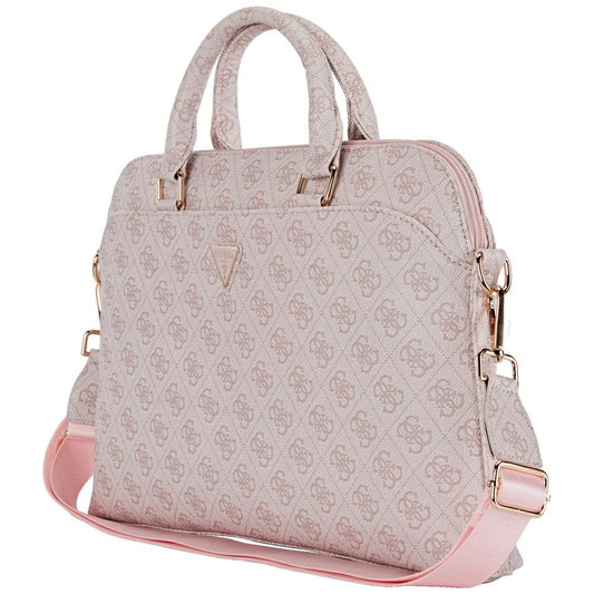 Sac Guess 4G Triangle Logo pour ordinateur portable 15 pouces, Rose