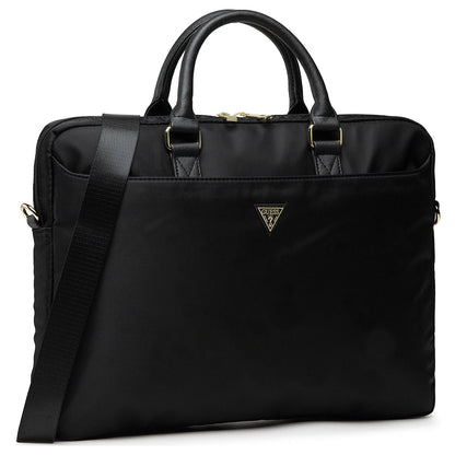 Sacoche Guess Triangle Logo pour ordinateur portable 16 pouces, noire