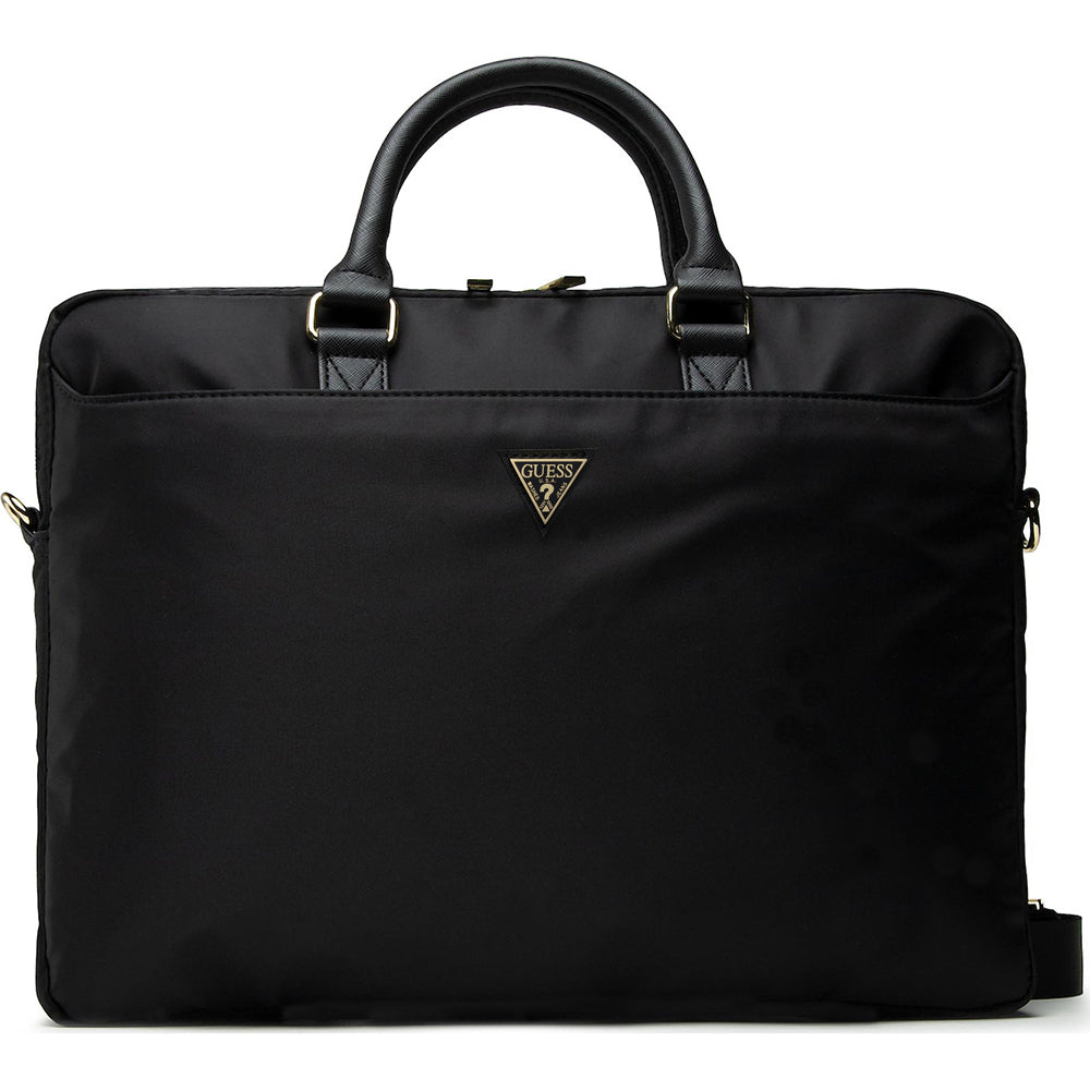 Sacoche Guess Triangle Logo pour ordinateur portable 16 pouces, noire
