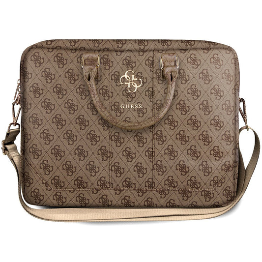 Sac Guess 4G Metal Logo pour ordinateur portable 15 pouces - 16 pouces, Marron