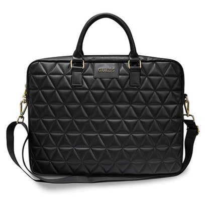 Guess Quilted Bag for 15-inch Laptop, Black