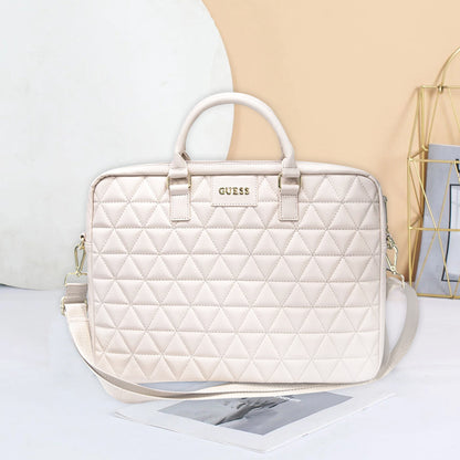 Guess Quilted Bag for 15-inch Laptop, Black