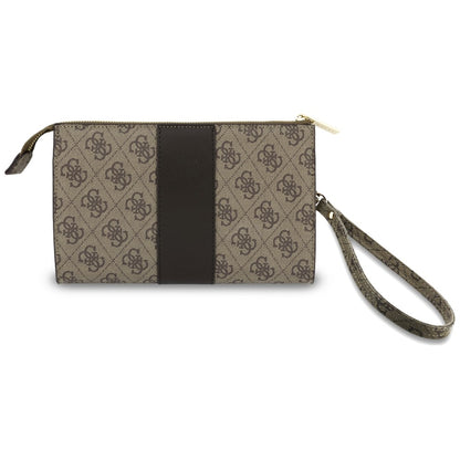 Sac universel pour téléphone, Guess, 4G Round Classic Logo Stripe, marron