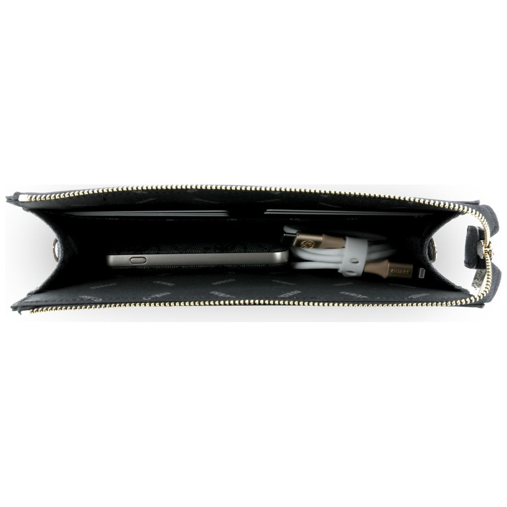 Sac universel pour téléphone, Guess, 4G Round Classic Logo Stripe, noir