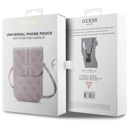 Sac Universel pour Téléphone, Guess, 4G Stripes, Rose