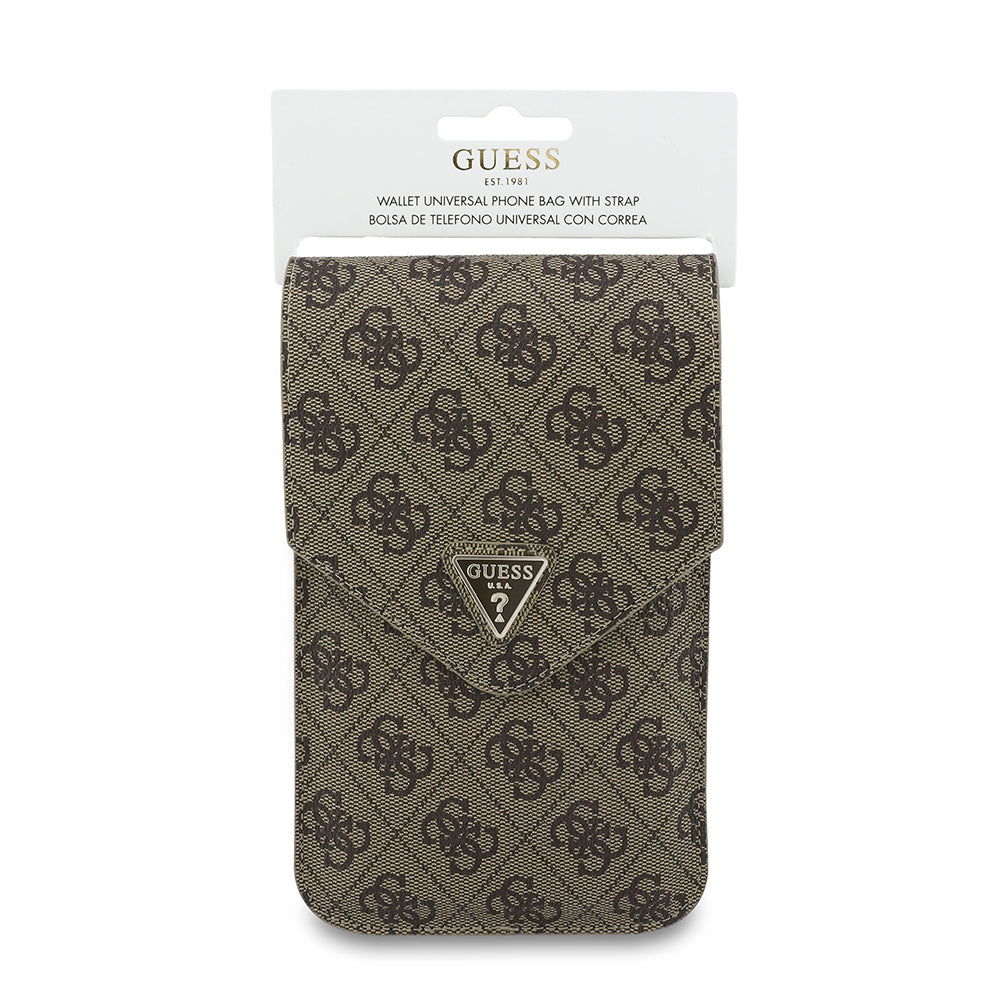 Sac Universel pour Téléphone, Guess, Fliptok Triangle 4G, Marron