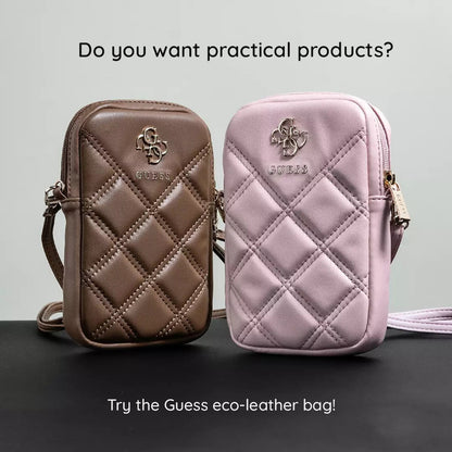 Sac Universel pour Téléphone, Guess, Quilted 4G, Rose.