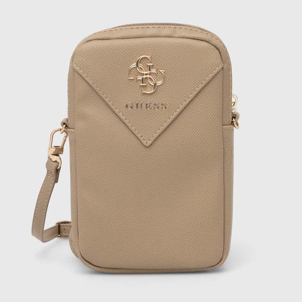 Sac Universel pour Téléphone, Guess, Triangle 4G, Doré