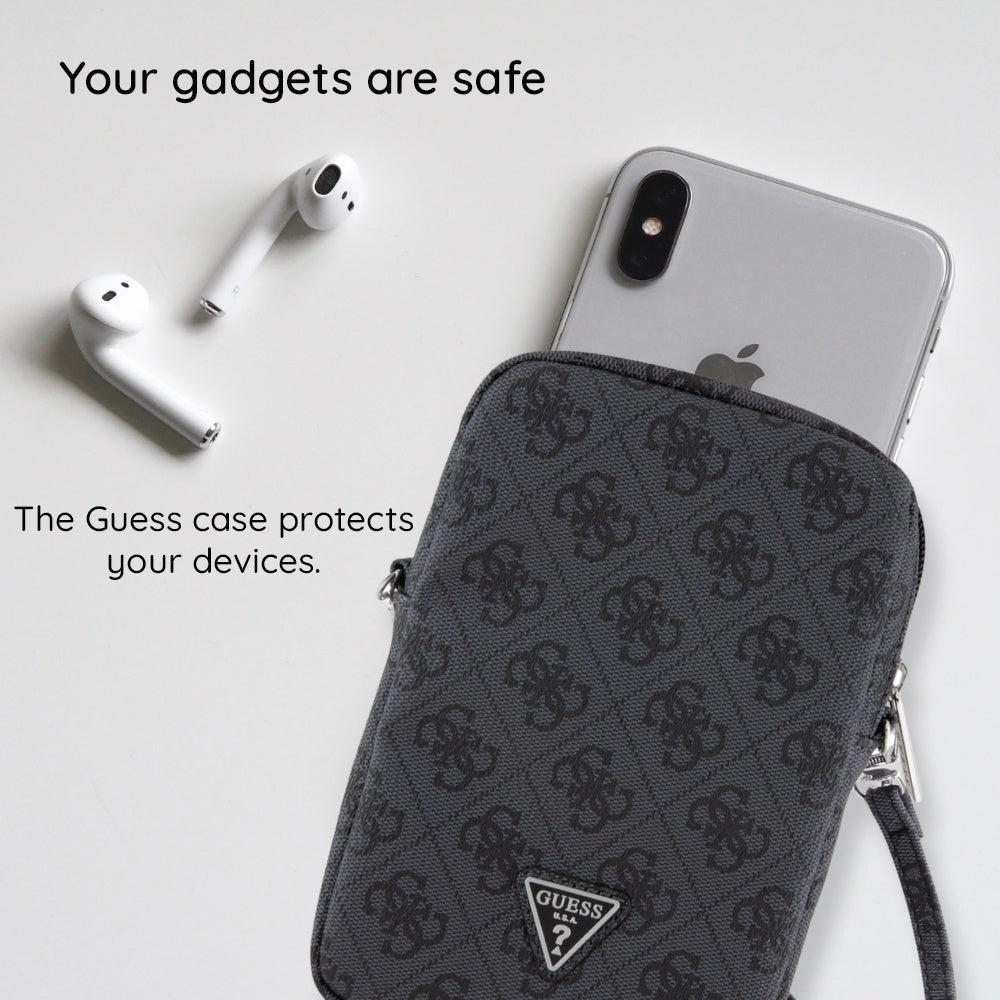 Sac Universel pour Téléphone, Guess, Triangle 4G, Doré